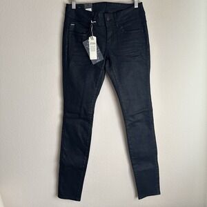 G-Star RAW Jeans Womens 29x34 Lynn Mid Skinny Black Stretch Denim Dark Aged